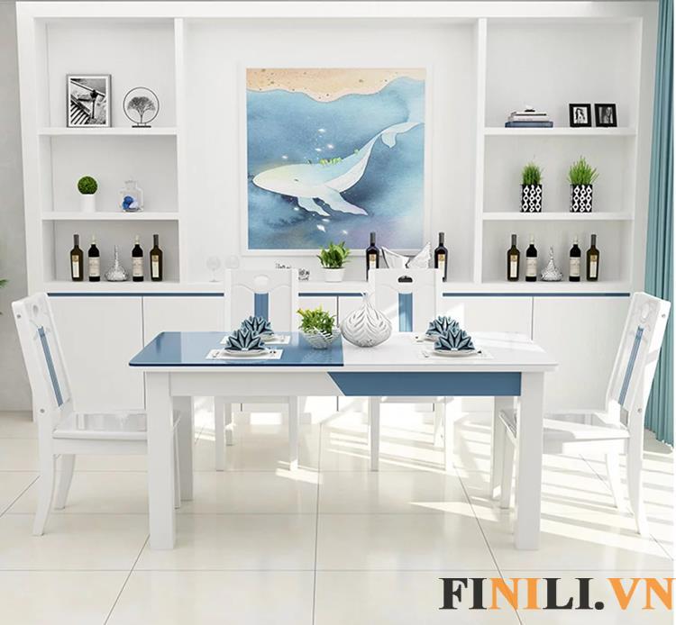 Bộ bàn ghế ăn cho gia đình thiết kế sang trọng, mang tính thẫm mỹ cao