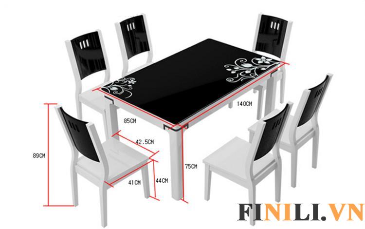 Thông tin cơ bản của bàn ghế ăn đẹp gỗ sồi tự nhiên FNL 7317