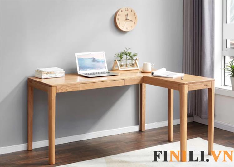 Thiết kế bàn học theo phong cách hiện đại, thiết kế nhỏ gọn, tiết kiệm không gian sống
