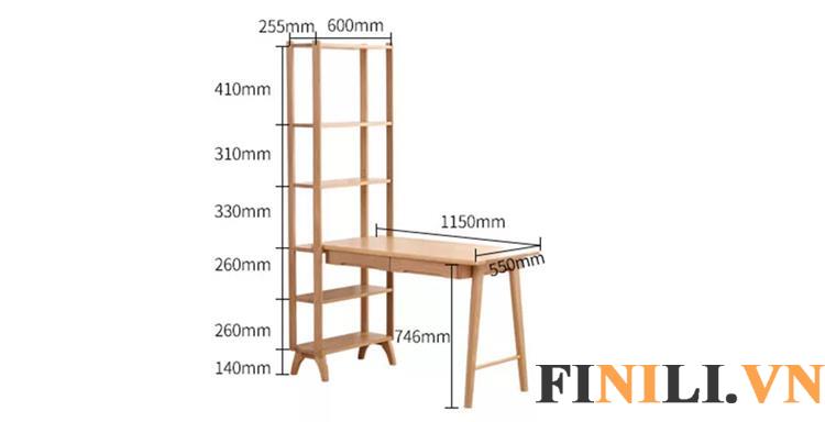 Chiều cao bàn làm việc FNL 7173 được thiết kế phù hợp với chiều cao trung bình của người Việt Nam