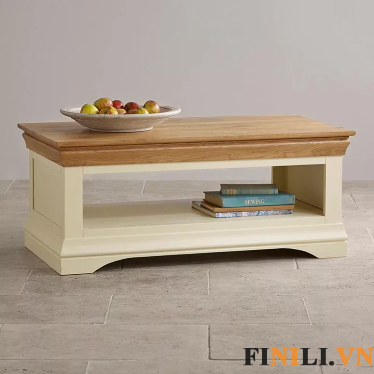 Với sự kết hợp màu sắc vô cùng hài hòa giữa màu của gỗ sồi cùng màu trắng tạo nên một sản phẩm bàn trang trí FNL 6881 vô cùng sang trọng và bắt mắt.