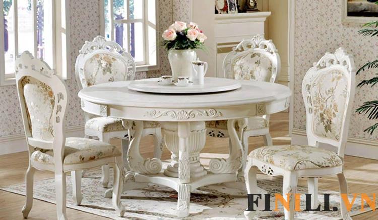 Thông tin chi tiết về bộ bàn ăn gia đình phong cách tân cổ điển FNL 7320