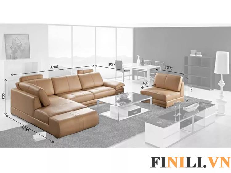 Ghế sofa với diện tích rộng rãi, thoải mái phù hợp với đa dạng không gian sinh hoạt khác nhau