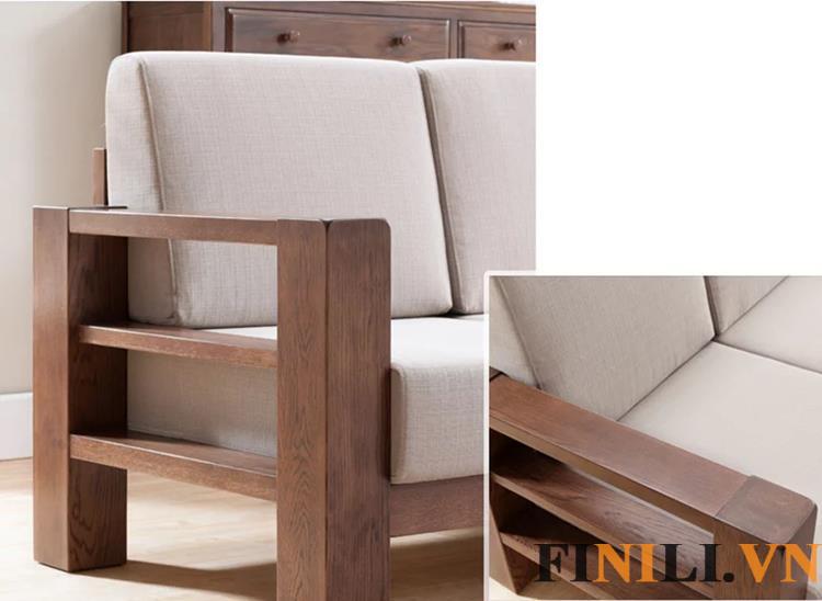 Ghế sofa đơn được làm từ gỗ sồi tự nhiên có khả năng chống ẩm