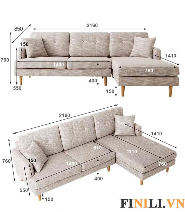 Bàn sofa có kích thước nhỏ gọn mang lại cảm giác thoải mái cho người ngồi