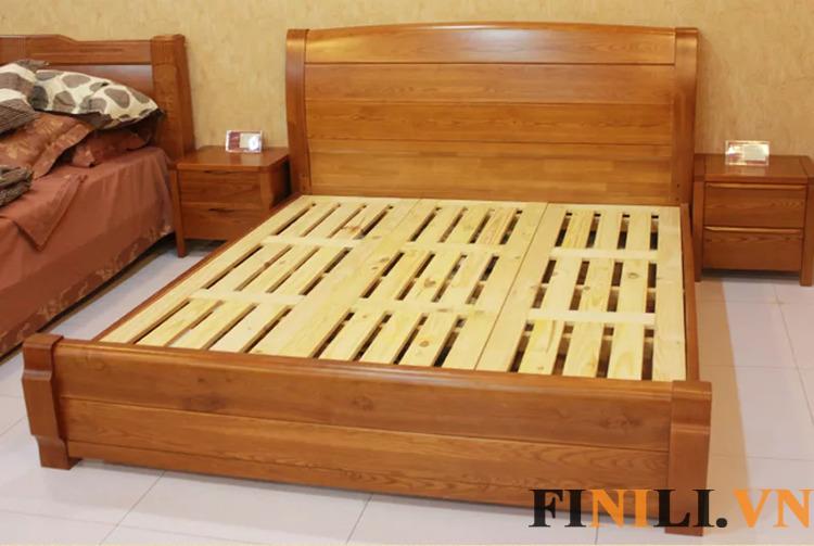 Giường gỗ có cấu trúc vượt trội, gỗ đã được xử lí công nghiệp không vênh và chống mối mọt