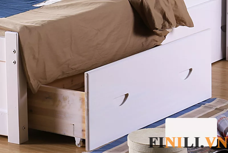 Giường ngủ gỗ tự nhiên kết hợp ngăn kéo đựng đồ tiện ích