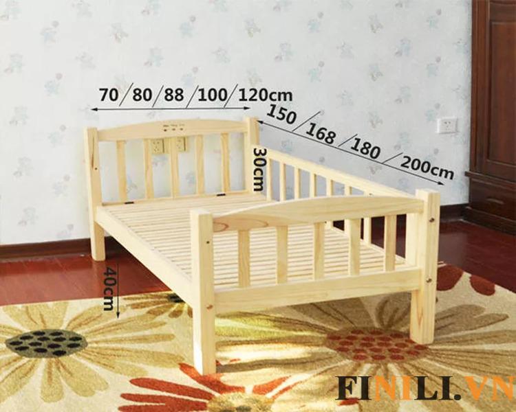 Kích thước giường gỗ tự nhiên FNL-6764
