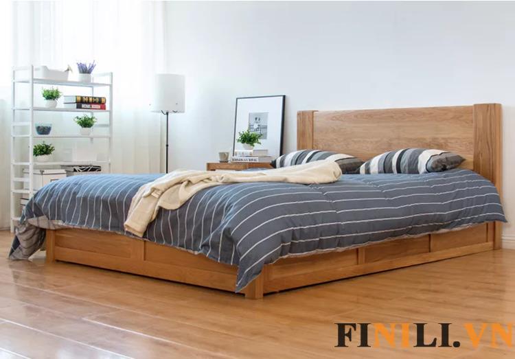 Giường gỗ làm từ gỗ sồi FNL-6766