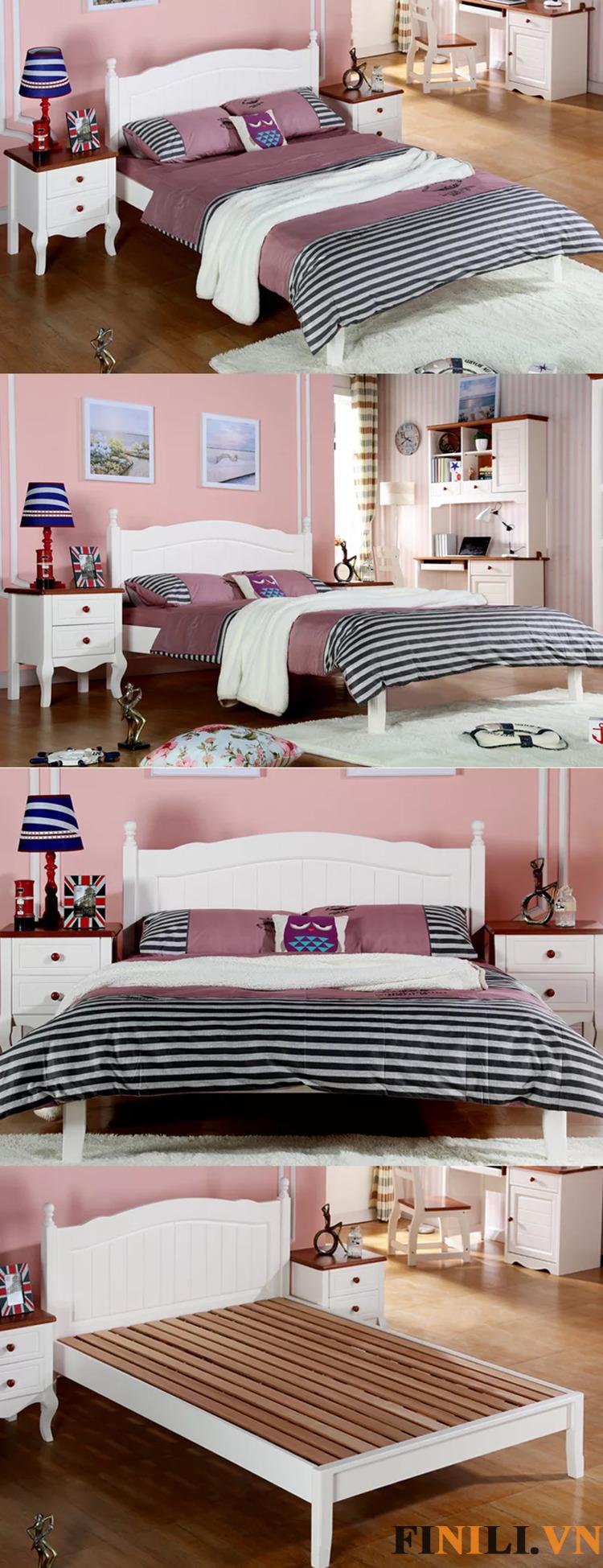 Giường ngủ mang đến cho không gian phòng ngủ một vẻ đẹp sang trọng và đẳng cấp.