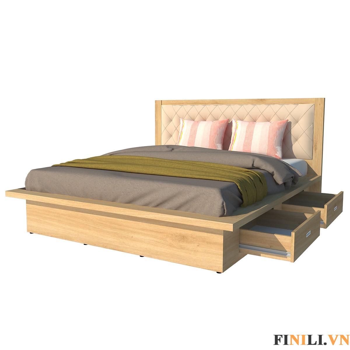 Giường ngủ FNL 0011 đảm bảo được độ bền, có khả năng chống mối mọt cao