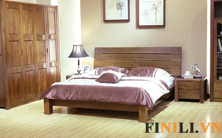Giường ngủ dễ dàng kết hợp với các vật dụng nội thất khác của phòng ngủ
