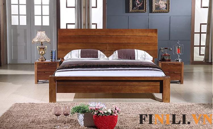 Giường ngủ bằng gỗ tự nhiên phong cách cổ điển
