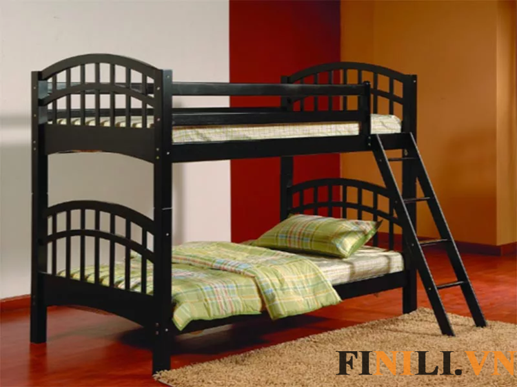 Giường ngủ tầng thiết kế sang trọng hiện đại dễ dàng phối hợp với các vật dụng nội thất khác trong gia đình