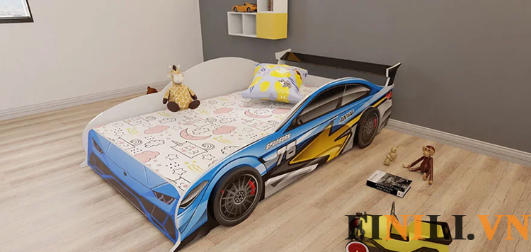 Giường ngủ đơn cho bé trai có quy trình sản xuất công nghiệp khép kín, hiện đại vừa đảm bảo về chất lượng.