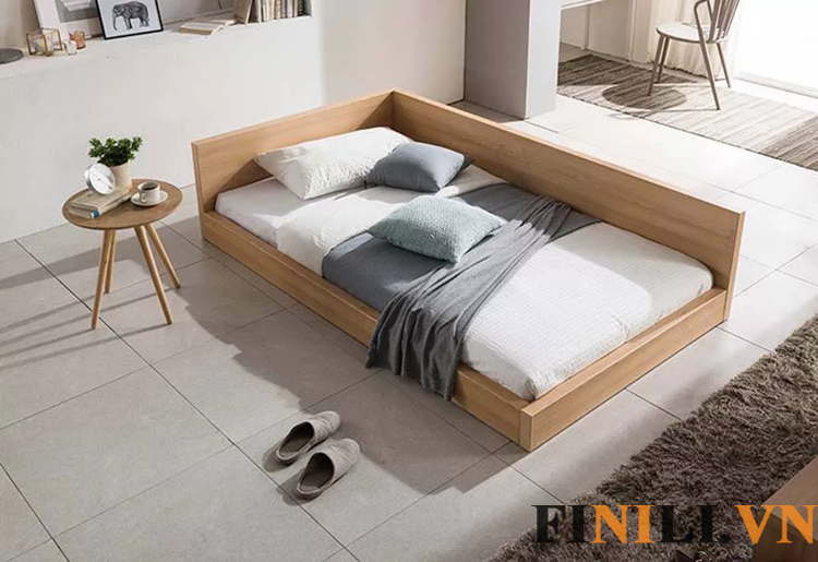 Giường ngủ gỗ kết cấu chăc chắn chịu được trọng lượng đáp ứng mọi nhu cầu sử dụng