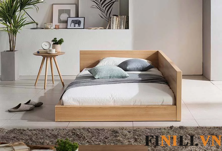 Giường ngủ gỗ chi tiết được gia công kiểm tra tỉ mỉ, bề mặt được gia công trơn bóng nhẵn mịn