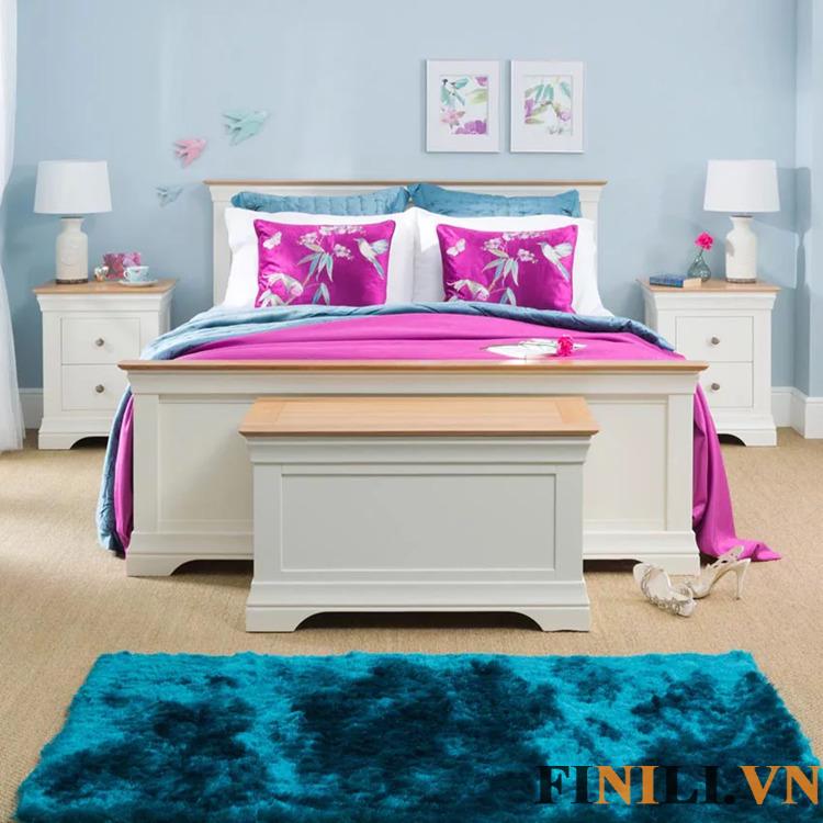 Giường ngủ có màu sắc thanh lịch dễ dàng kết hợp với các nội thất khác