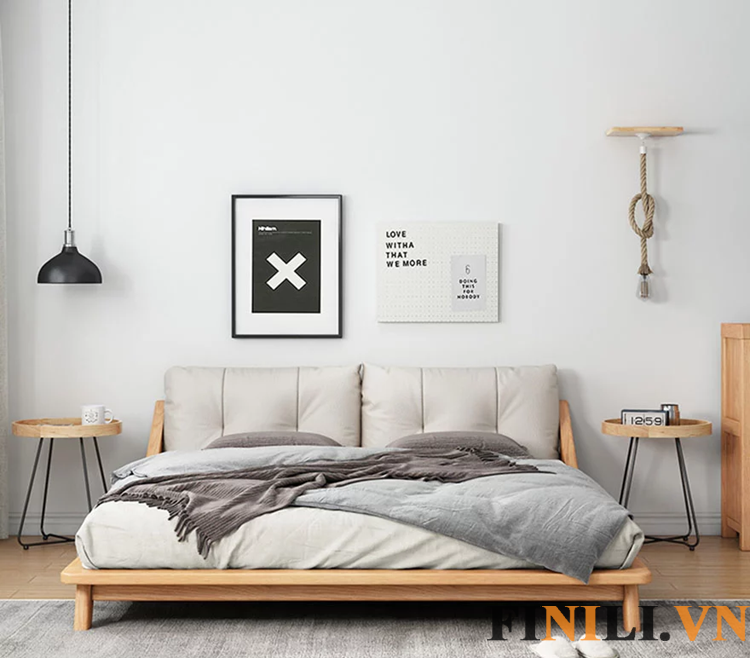 Giường ngủ thiết kê sang trọng hiện đại dễ dàng phối hợp với các vật dụng nội thất khác