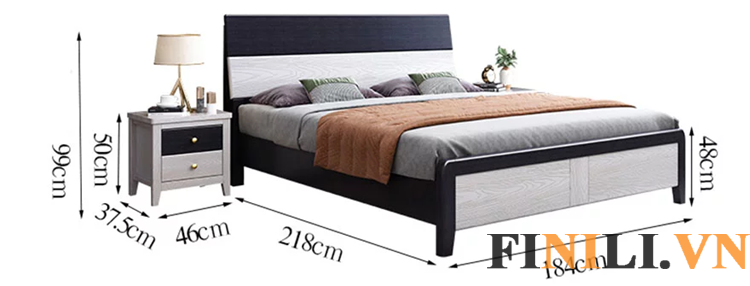 Giường ngủ có kích thước nhỏ gọn, không chiếm nhiều diện tích