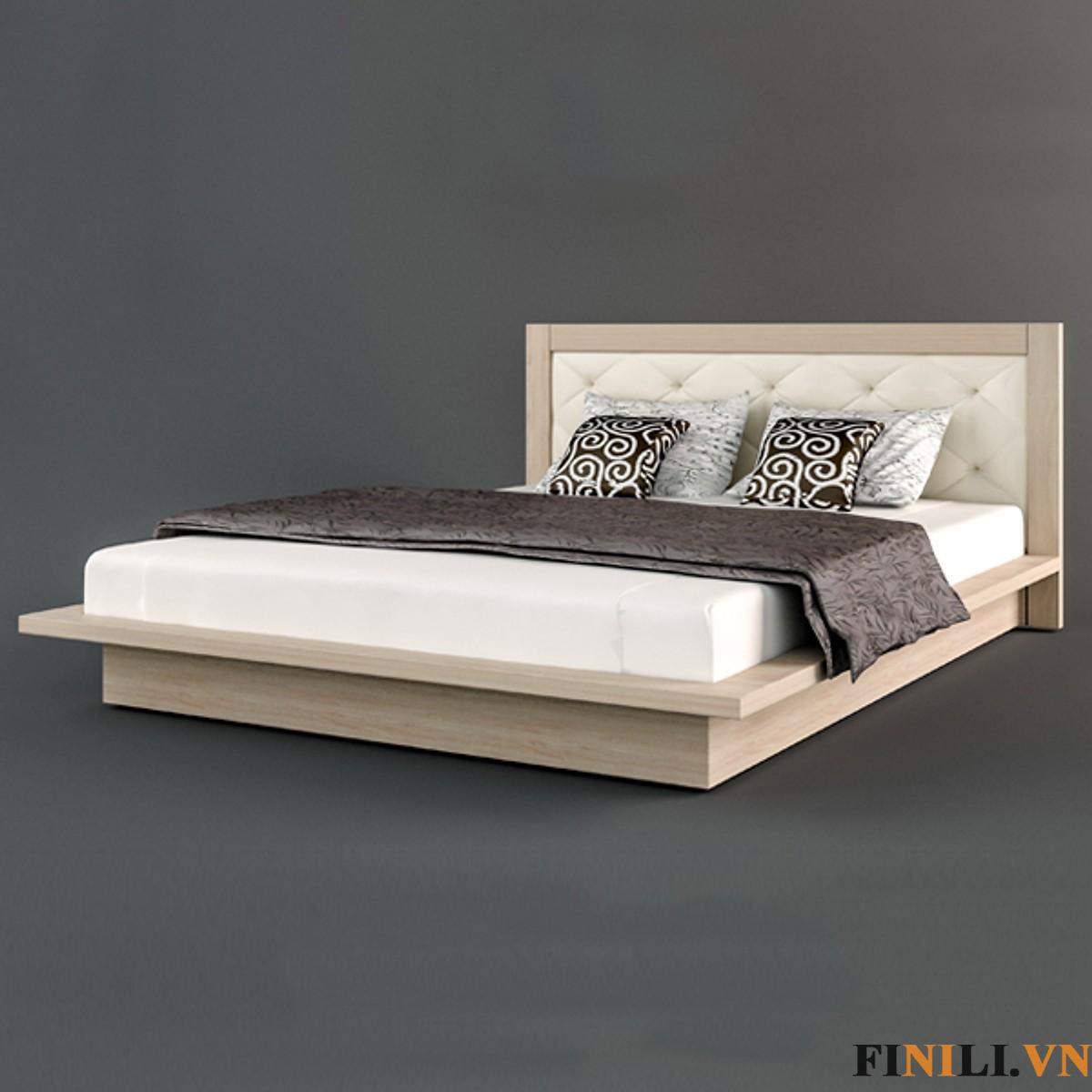 Giường ngủ kiểu Nhật thiết kế đơn giản, nhưng đa dạng về màu sắc: màu xám, sồi hay trắng mang tới không gian đơn giản mà tinh tế