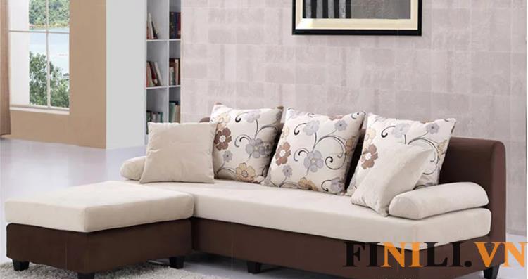 Ghế sofa có thiết kế chữ L giúp tiết kiệm diện tích gia đình