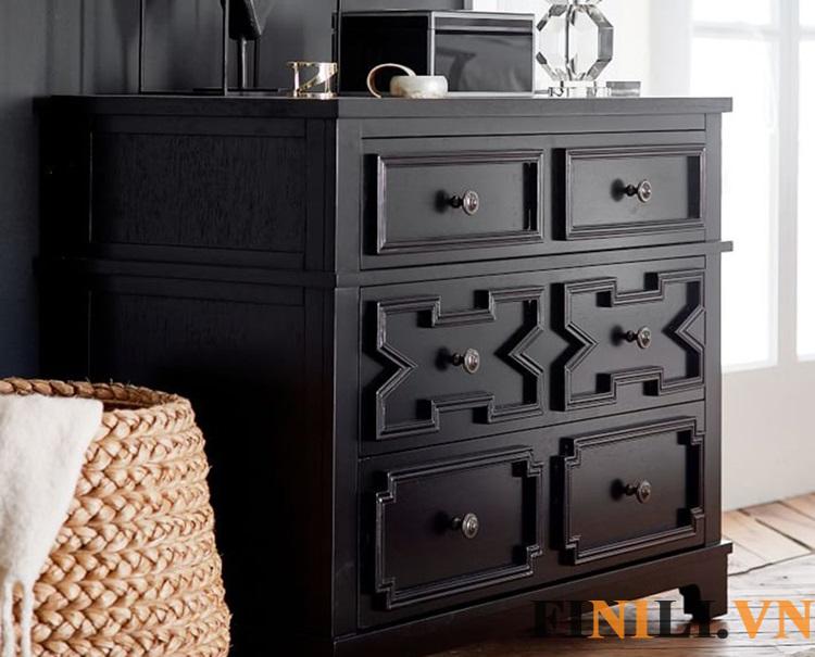 Tủ để đồ dùng trang trí gia đình FNL 6265 với thiết kế đơn giản cùng tone màu đen chủ đạo làm cho không gian riêng tư thêm trang nhã