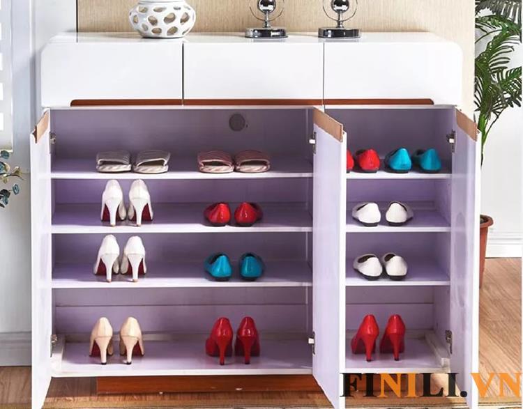 Tủ giày kích thước nhỏ gọn phù hợp không gian sinh hoạt nhiều gia đình