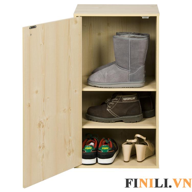 Tủ giày nhiều ngăn kích thước khác nhau mang đến không gian cất trữ thoải mái