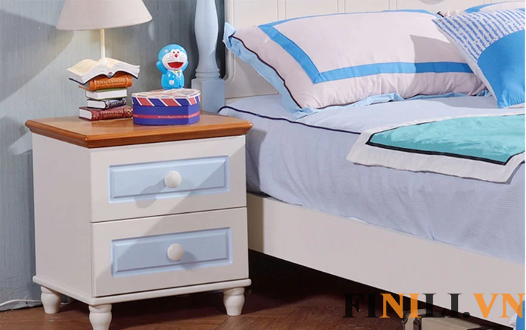 Tủ gỗ đầu giường thiết kế nhỏ gọn FNL-6513 ngoài dùng làm tủ để đầu giường cho bé còn có thể dùng làm tủ trang trí.