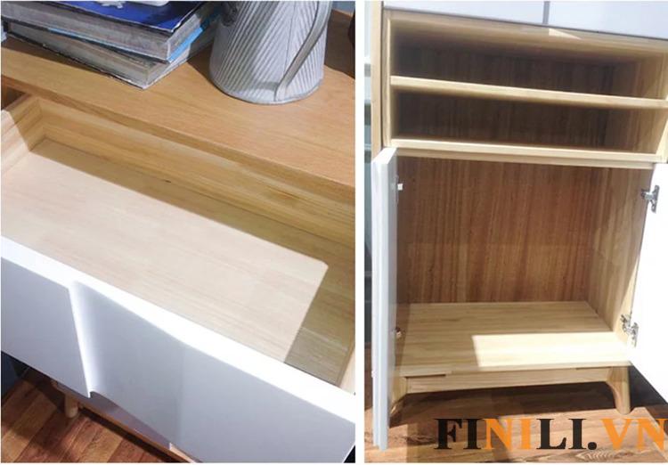 Tủ gỗ để đồ phòng khách tiện nghi FNL-6270 sở hữu ngăn chứa đồ có kích thước rộng