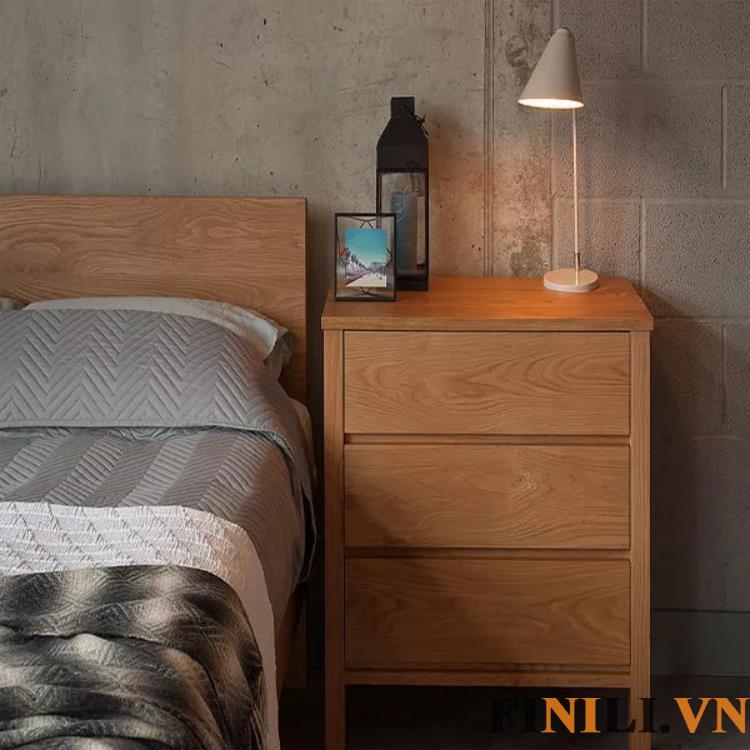 Tủ gỗ sồi nhỏ gọn phù hợp cho phòng ngủ lẫn phòng khách