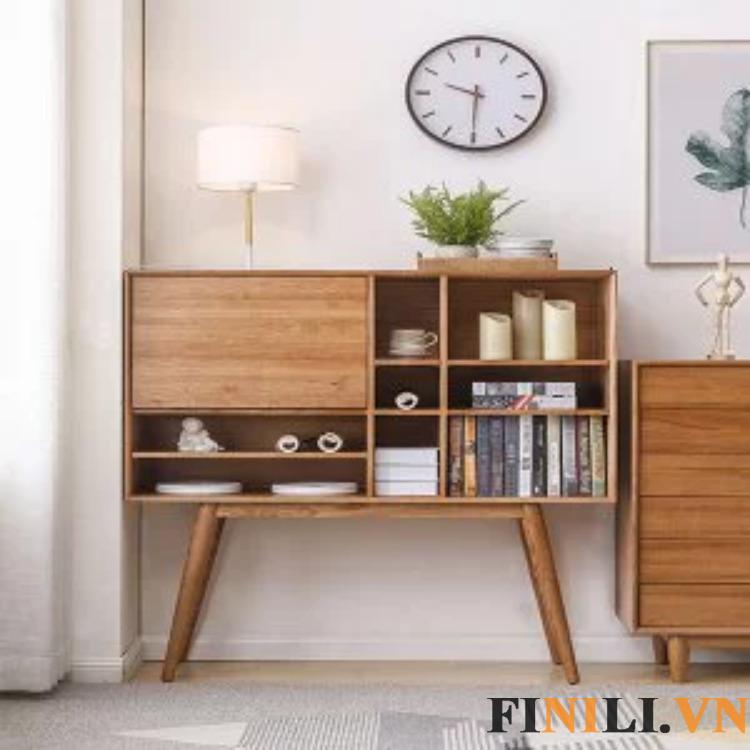 Tủ gỗ với thiết kế nhiều ngăn phân tầng không chỉ giúp bạn lưu trữ được nhiều vật dụng cá nhân mà còn đảm bảo kích thước sản phẩm phù hợp với mọi không gian bày trí nhà ở.