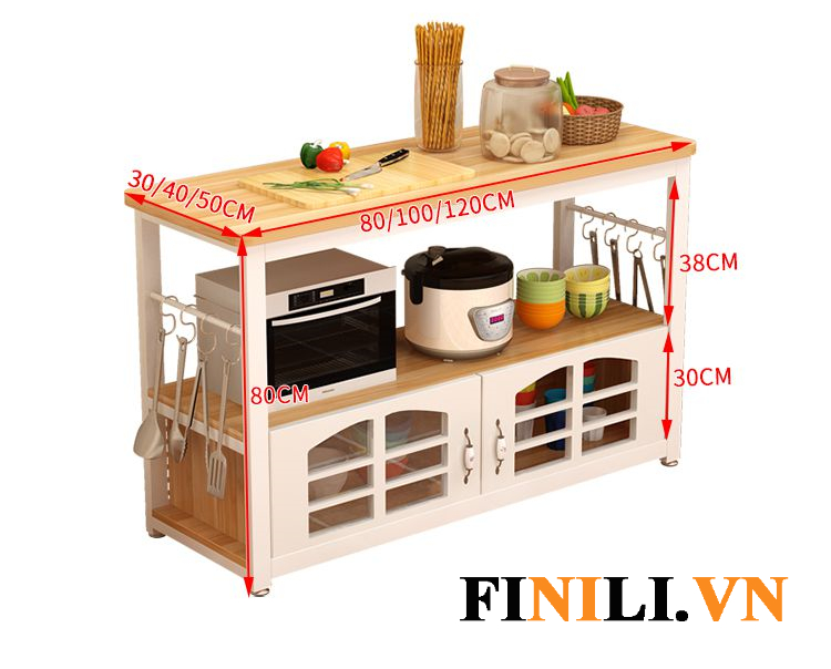 Tủ đựng đồ nhà bếp thiết kế nhỏ gọn phù hợp không gian sống hiện đại nhiều gia đình